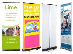 Banners pop-up stand