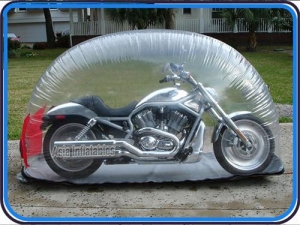 8 Foot Inflatable Motorcycle Cover and Storage