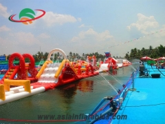 Customized Inflatable Aqua Run Challenge Water Pool Toys with wholesale price