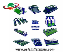 Customized Outdoor Inflatable 5K meters adult obstacles giant inflatable obstacle course with wholesale price