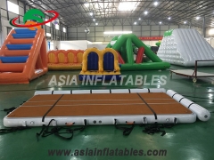 plataforma flutuante de doca inflável de natação