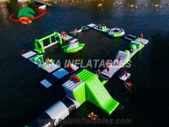 LED Light Customized Floating Water Park Inflatable Aqua Playground for Sea
