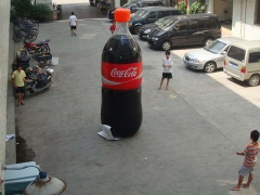 4m réplica de garrafa inflável de coca cola