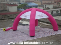 Barraca inflável rosa de abóbada