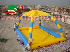Tenda de piscina inflável colorida