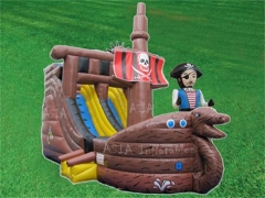 Slide inflável do barco pirata
