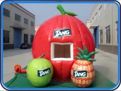 Publicidade de cabine inflável de frutas