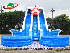 urso inflável piscina slide
