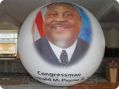balão de hélio inflável para a eleição presidencial com figura impressa