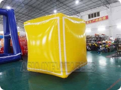 balão inflável amarelo do cubo do pvc