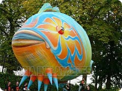 balão inflável de peixe