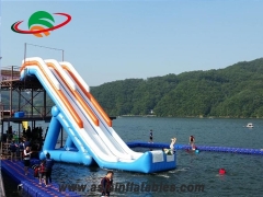 Fantastic Fun Commercial Floating Giant Inflatable Aqua Water Park Flying Slide For Sale