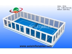Quadra inflável flutuante de pickleball