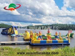 Elegante Fornecedor de pista de obstáculos aquáticos infláveis para atividades ao ar livre, atacado de fábrica, parque temático aquático flutuante inflável